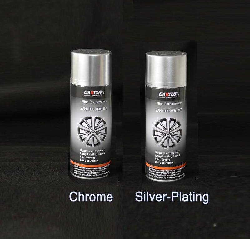 EASTUP Premium Metallic Chrome Acrylic Enamel Wheel Paint - Brilliant Finish, High Durability, Fade-resistant, Quick Drying Rim Coating Spray Paint. - Image 2